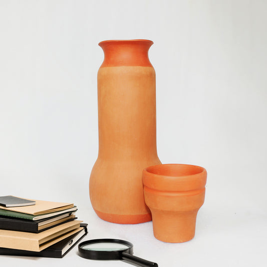 Handcrafted Terracotta Water Bottle : BULB 1 Lt : Capacity 1.0L Approx