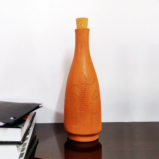 Handcrafted Terracotta Water Bottle : BOT : Capacity 1.0L Approx