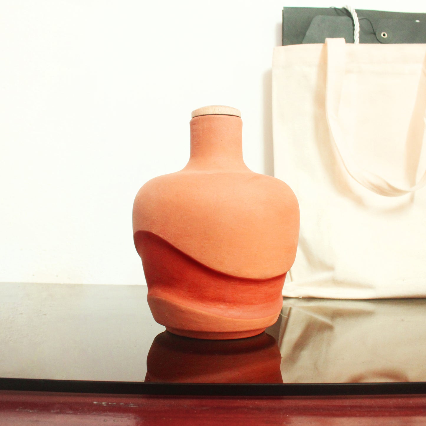 Handcrafted Terracotta  Water Bottle : Apple : Capacity 1.5L Approx