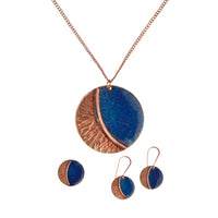 Hand Crafted Copper Enamel -  Kakan Blue Set