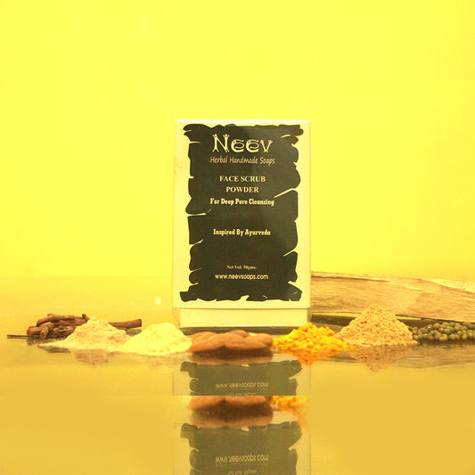 Natural Handmade "Face Scrub Powder - For Deep Pore Cleansing Inspired By Ayurveda"