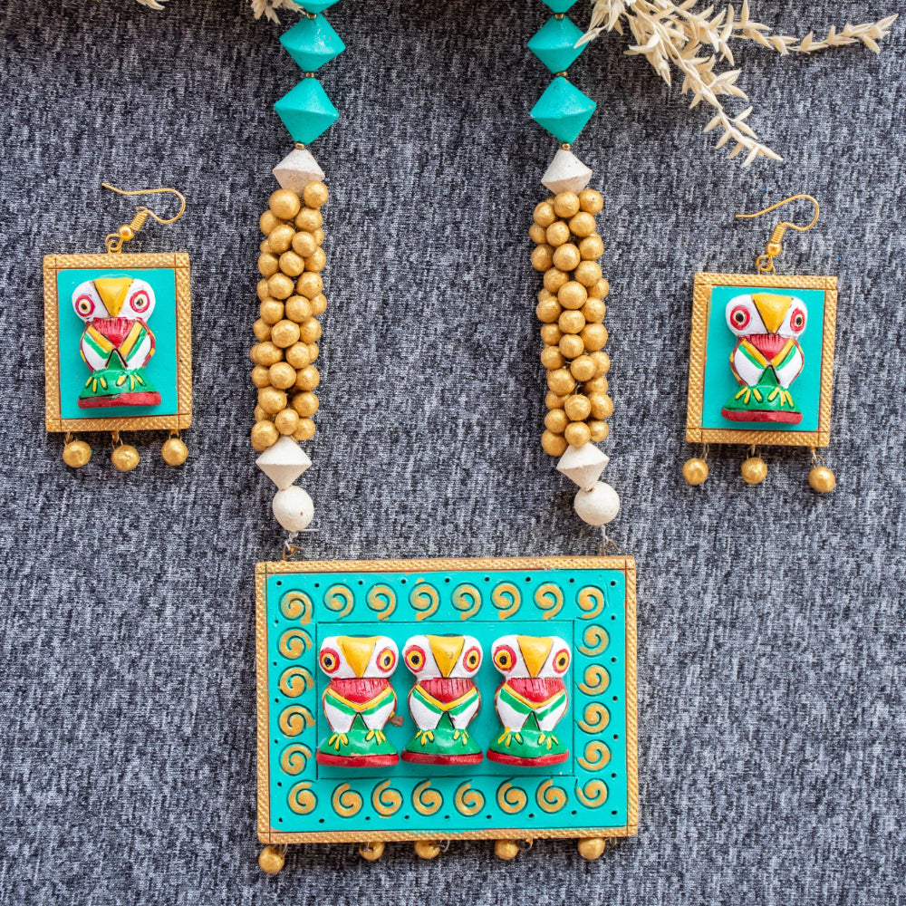 Terracotta Necklace Set for Woman