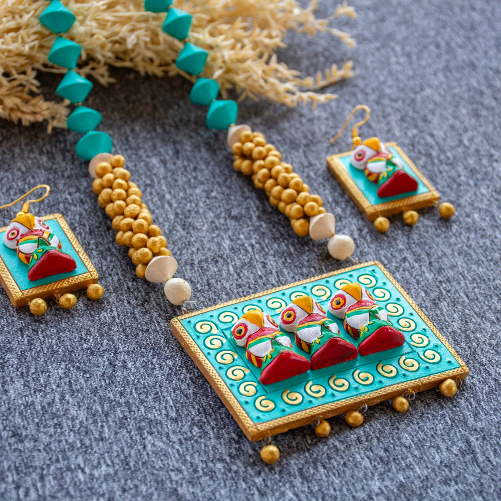 Terracotta Necklace Set for Woman