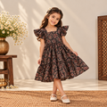 Pure Cotton Girls Tiered Frock Dress in Kalamkari Block Prints (3-4 Years) 06