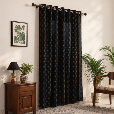 Pochampally ikat door curtain (7 x 3 feet) (single piece)