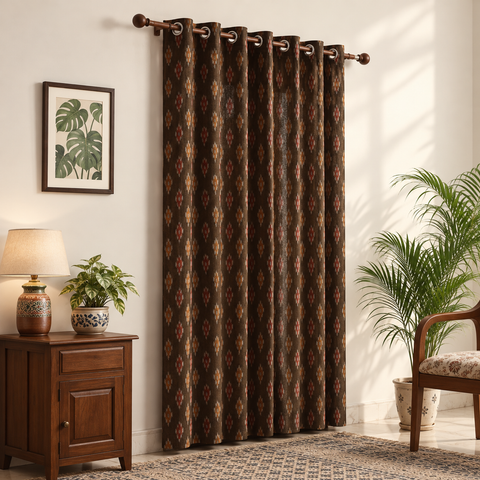 Pochampally Ikat Door Curtain (7 x 3 Feet) (Single Piece) 11