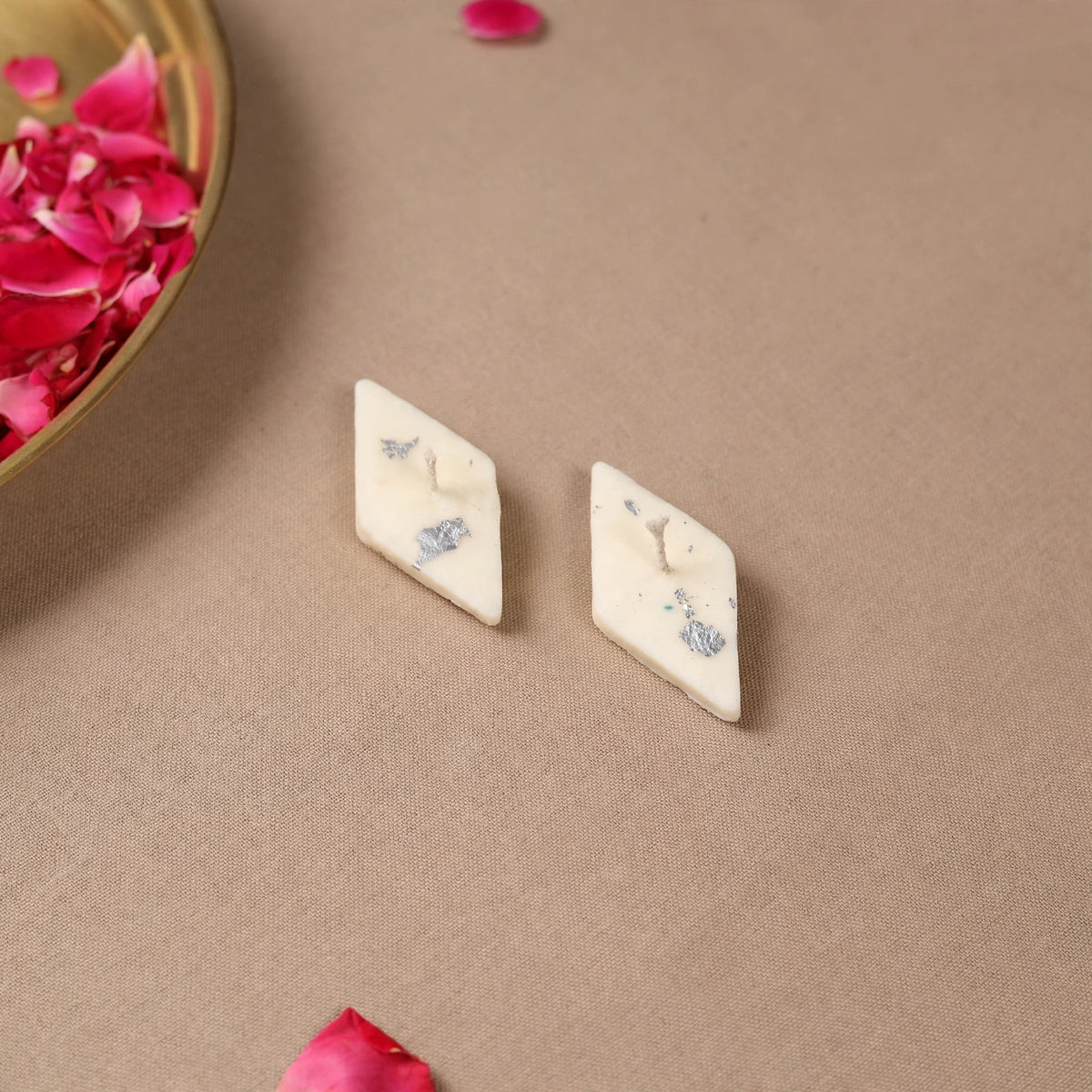 Handmade Kaju Katli Soy Wax Scented Candles (Set of 2) 03