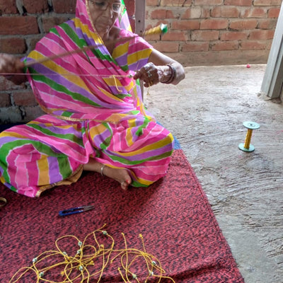 Women Artisan Making Patwa Jewellery