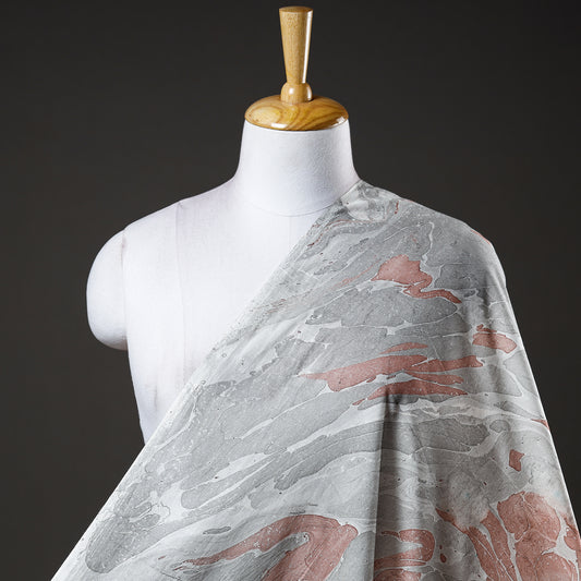 Grey - Digital Print Marble Pattern Cotton Fabric