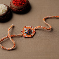 Handmade Meenakari Braided Rakhi 04