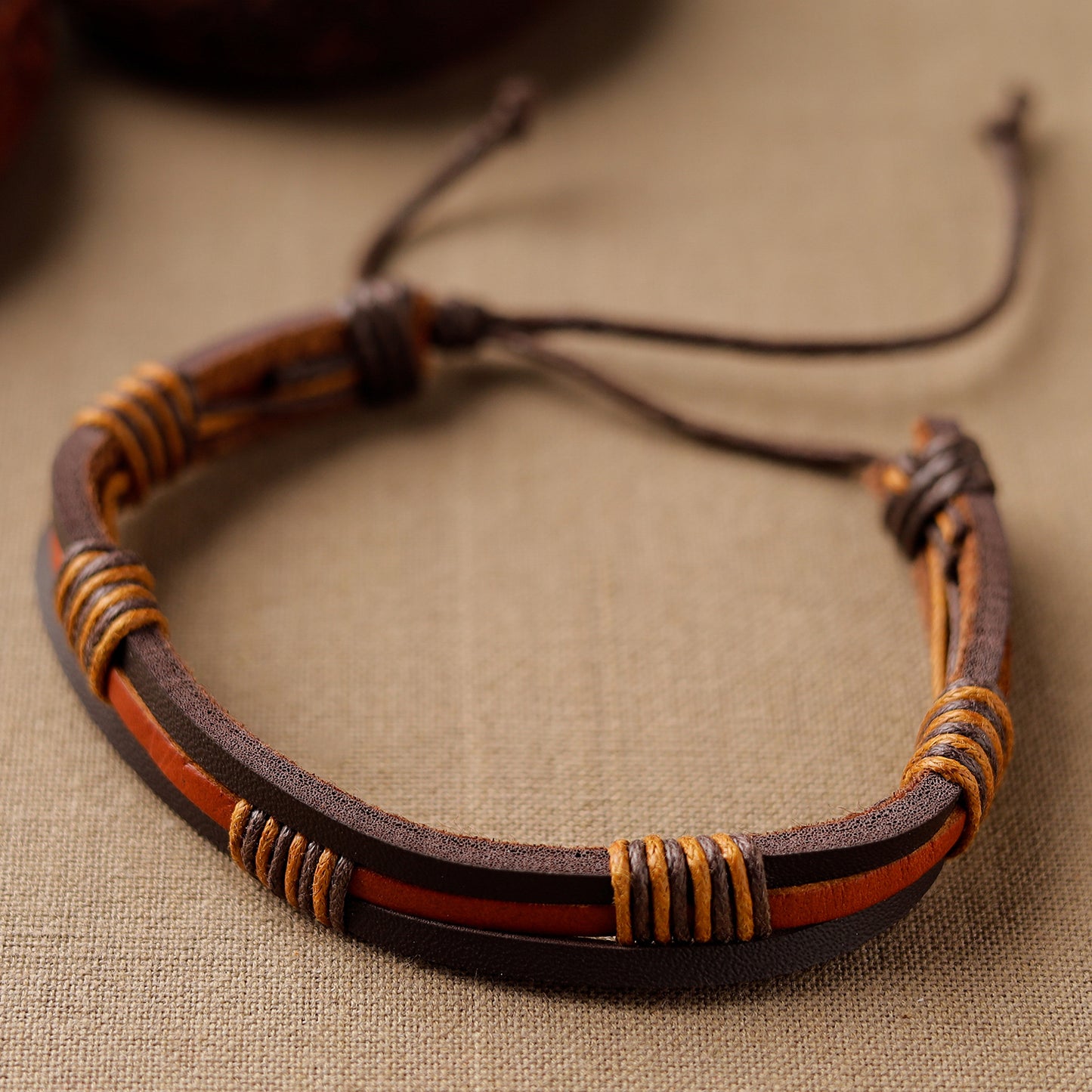 Leather Bracelet Rakhi