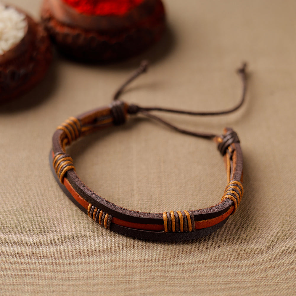 Leather Bracelet Rakhi