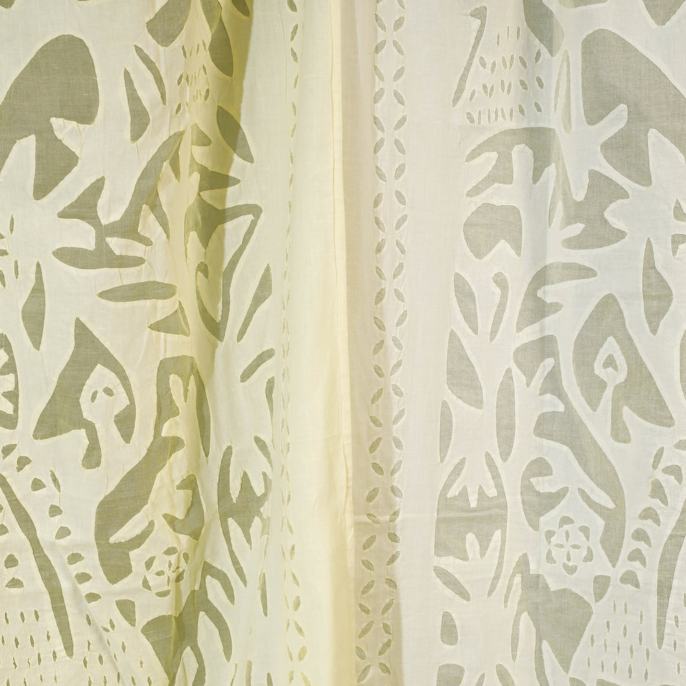 Applique Cutwork Cotton Curtain