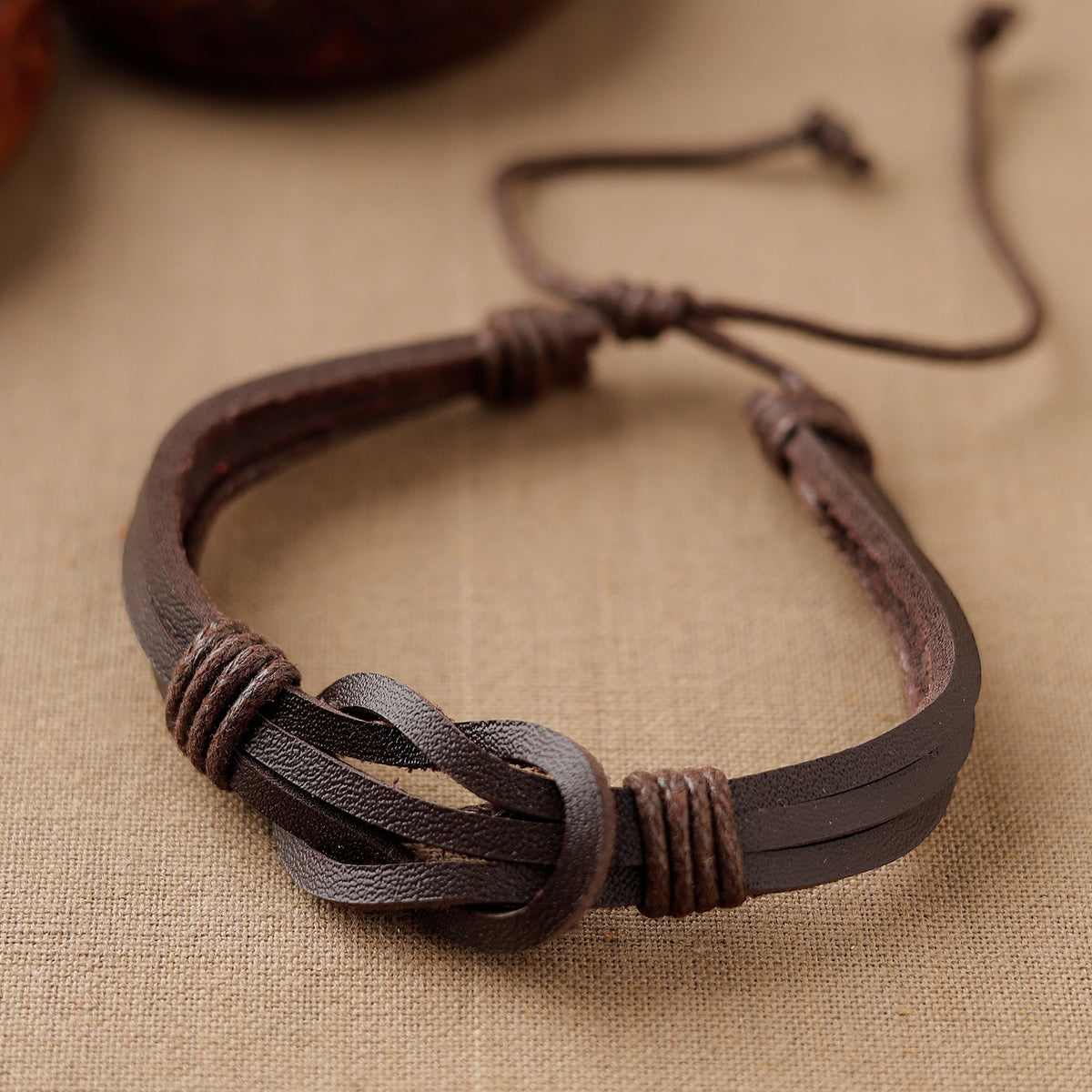Handmade Leather Bracelet Rakhi 35