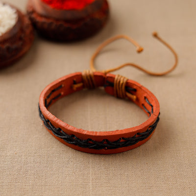 Handmade Leather Bracelet Rakhi 40