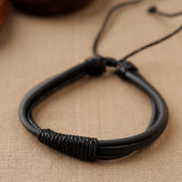 Handmade Leather Bracelet Rakhi 41