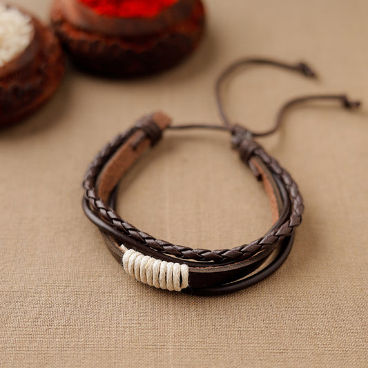 Handmade Leather Bracelet Rakhi 42