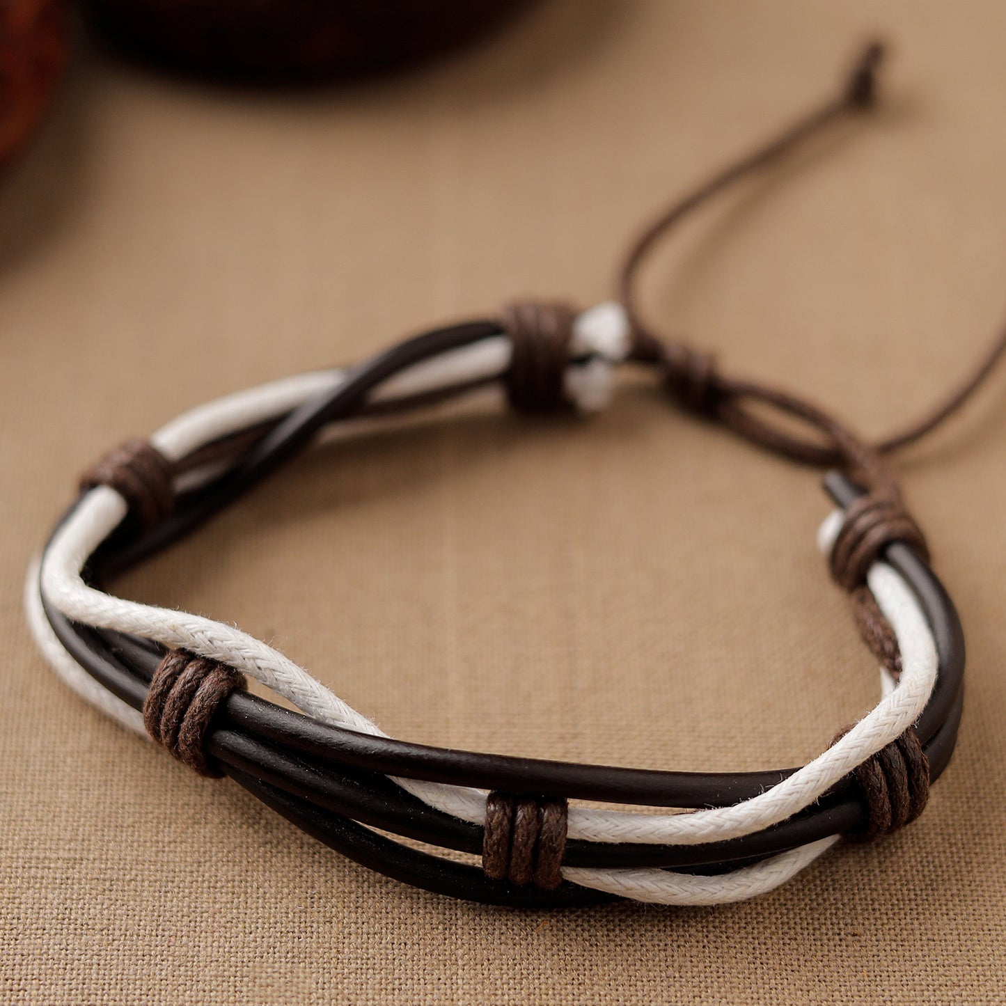 Handmade Leather Bracelet Rakhi 43