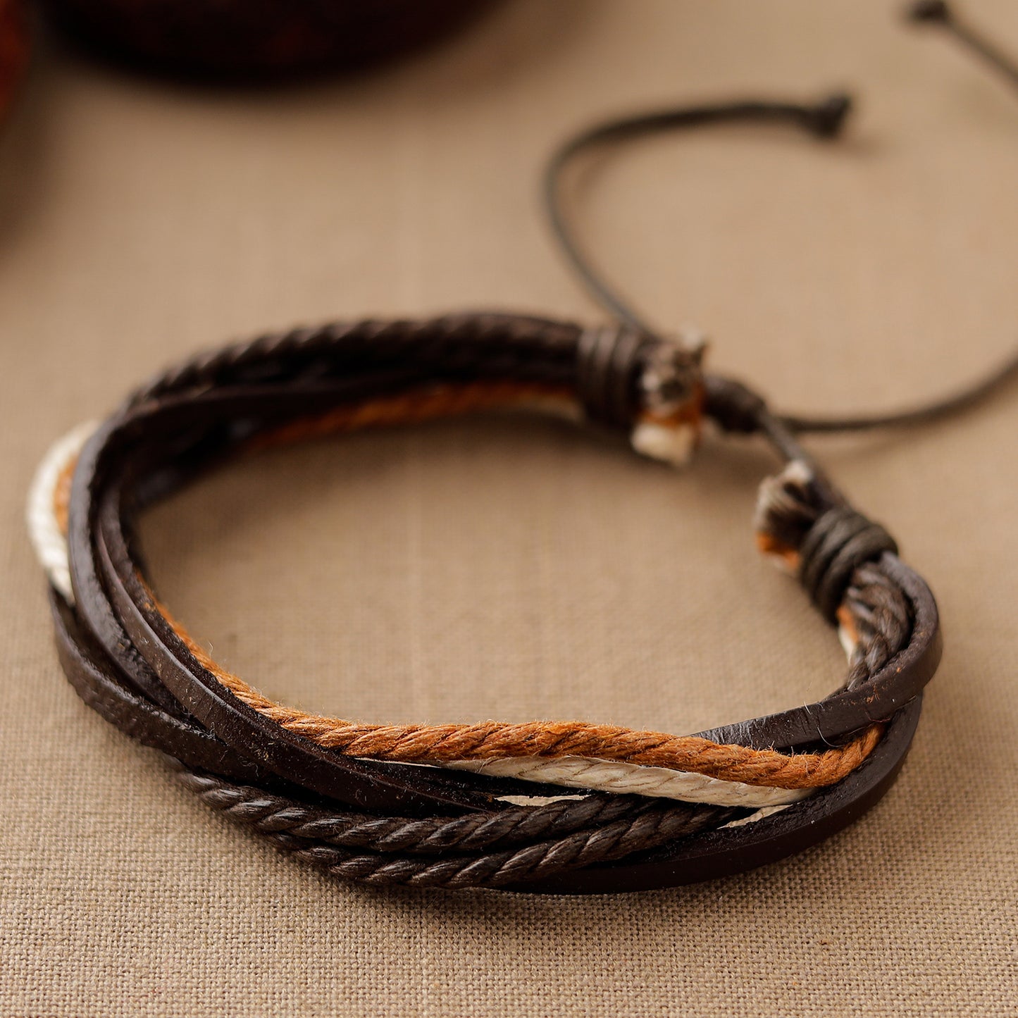 Handmade Leather Bracelet Rakhi 51