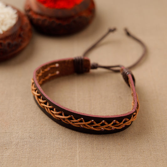 Handmade Leather Bracelet Rakhi 61