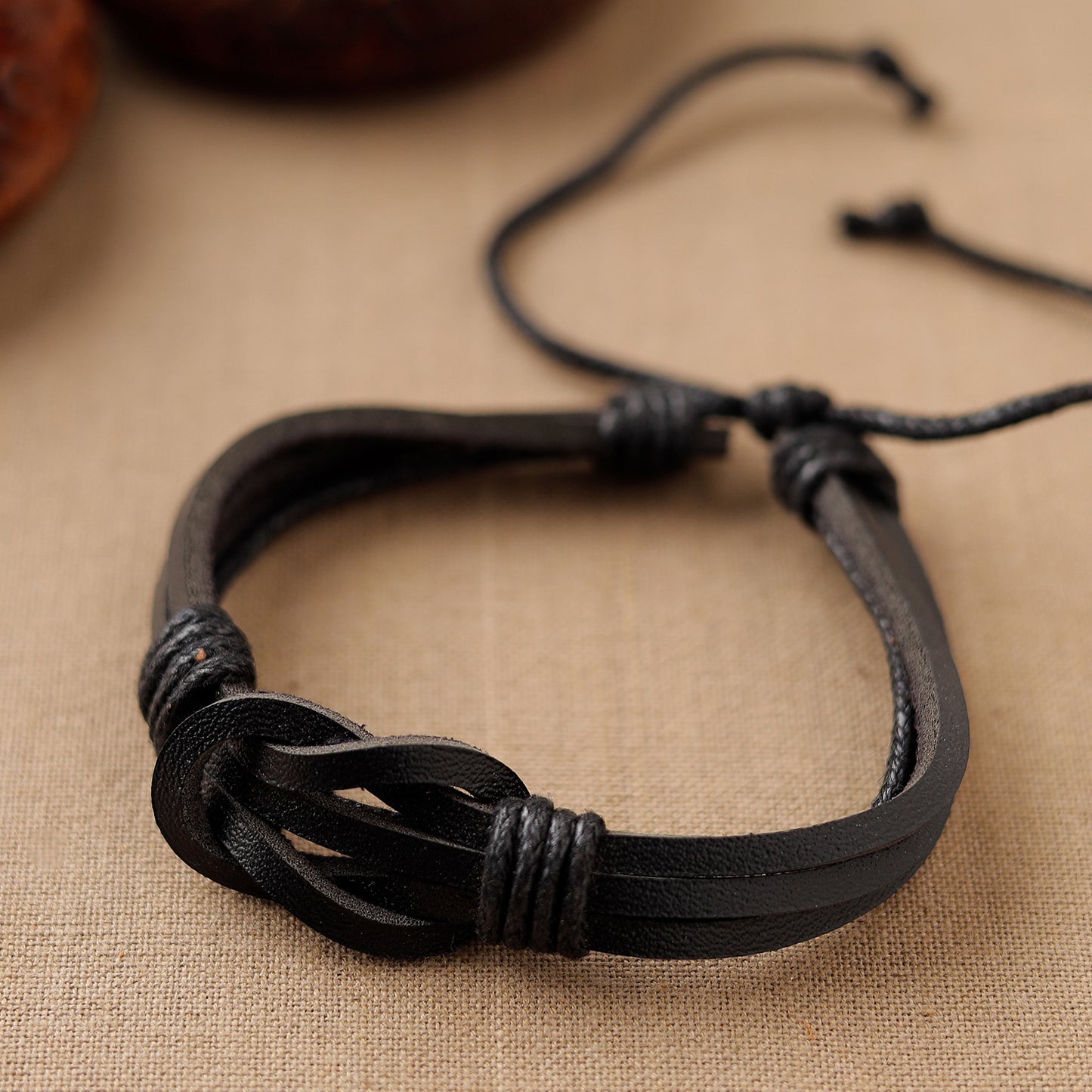 Handmade Leather Bracelet Rakhi 65