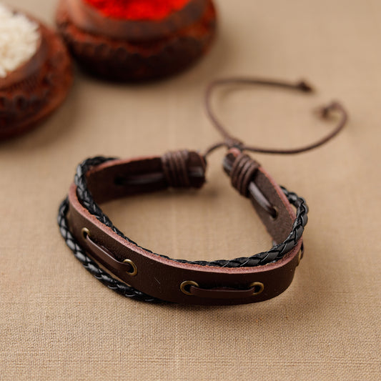 Handmade Leather Bracelet Rakhi 68