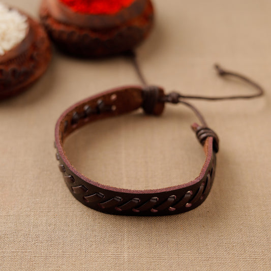Handmade Leather Bracelet Rakhi 72