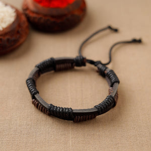 Handmade Leather Bracelet Rakhi 74