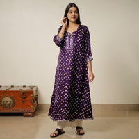 bandhani silk kurta