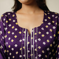 bandhani silk kurta