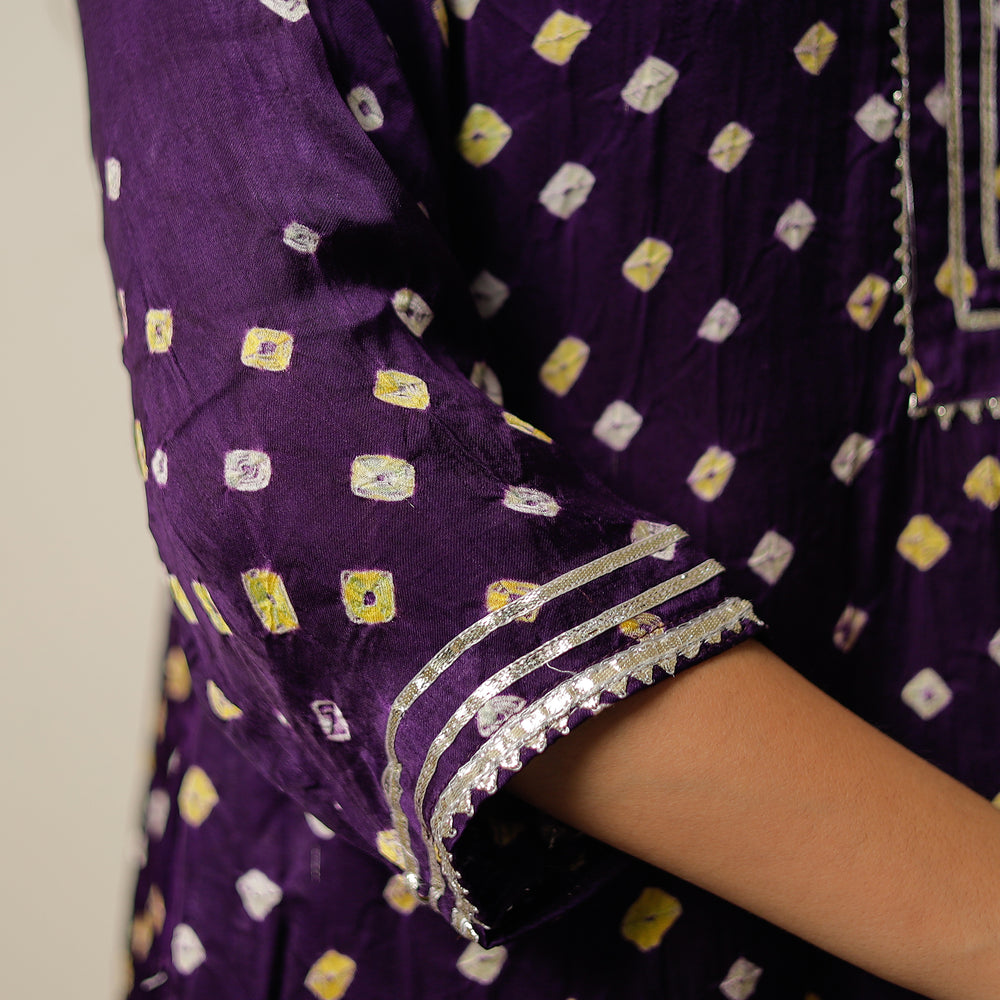 bandhani silk kurta