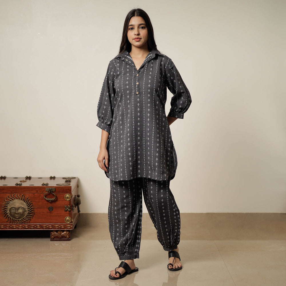 Black - Jacquard Cotton Co-Ord Set 04