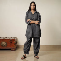 Black - Jacquard Cotton Co-Ord Set 04