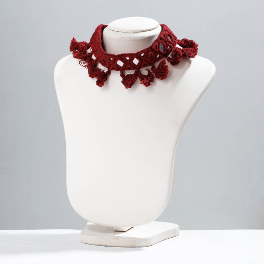 Mirror Work Kutch Embroidery Fabric Choker Necklace