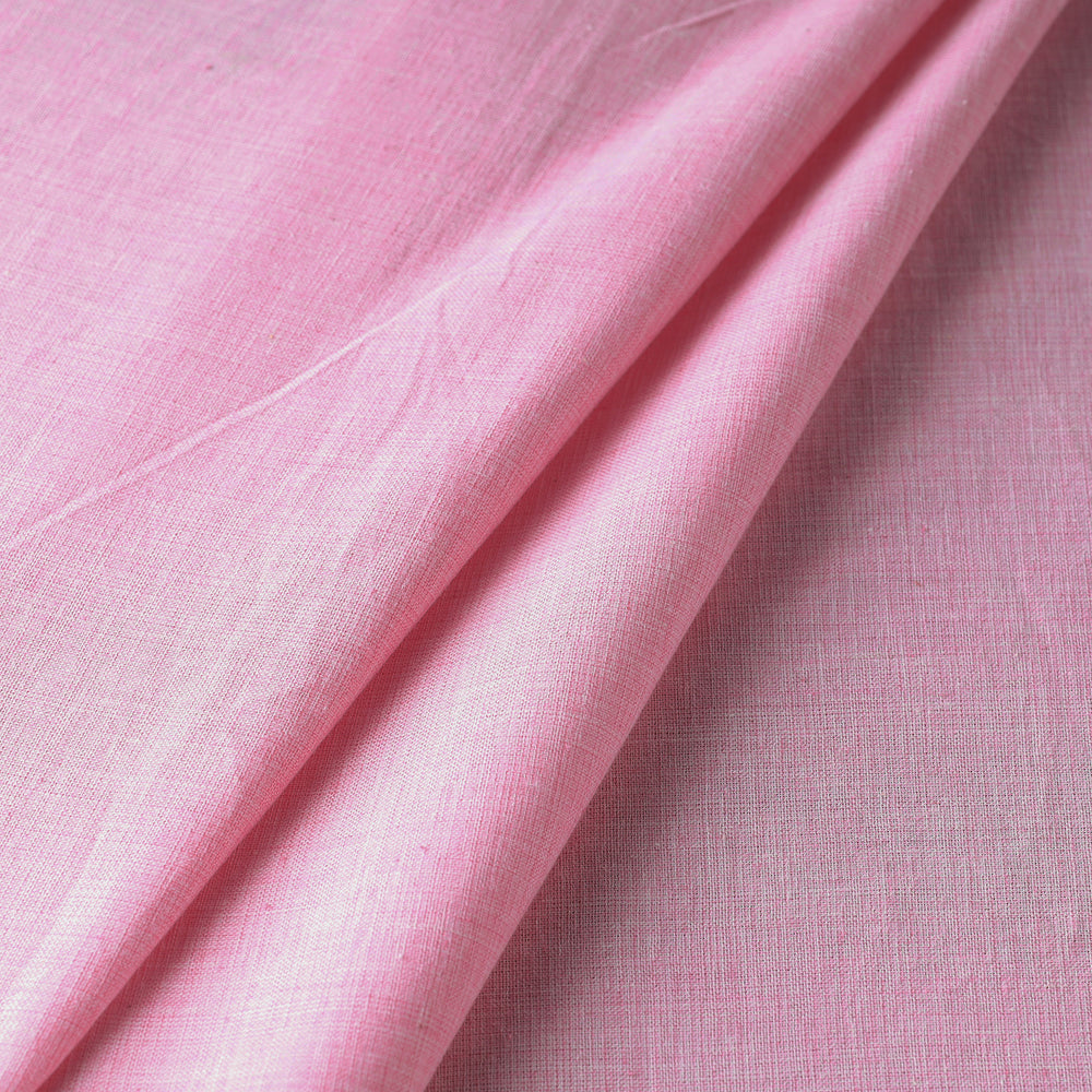 Baby Pink Texture Prewashed Plain Dyed Cotton Fabric