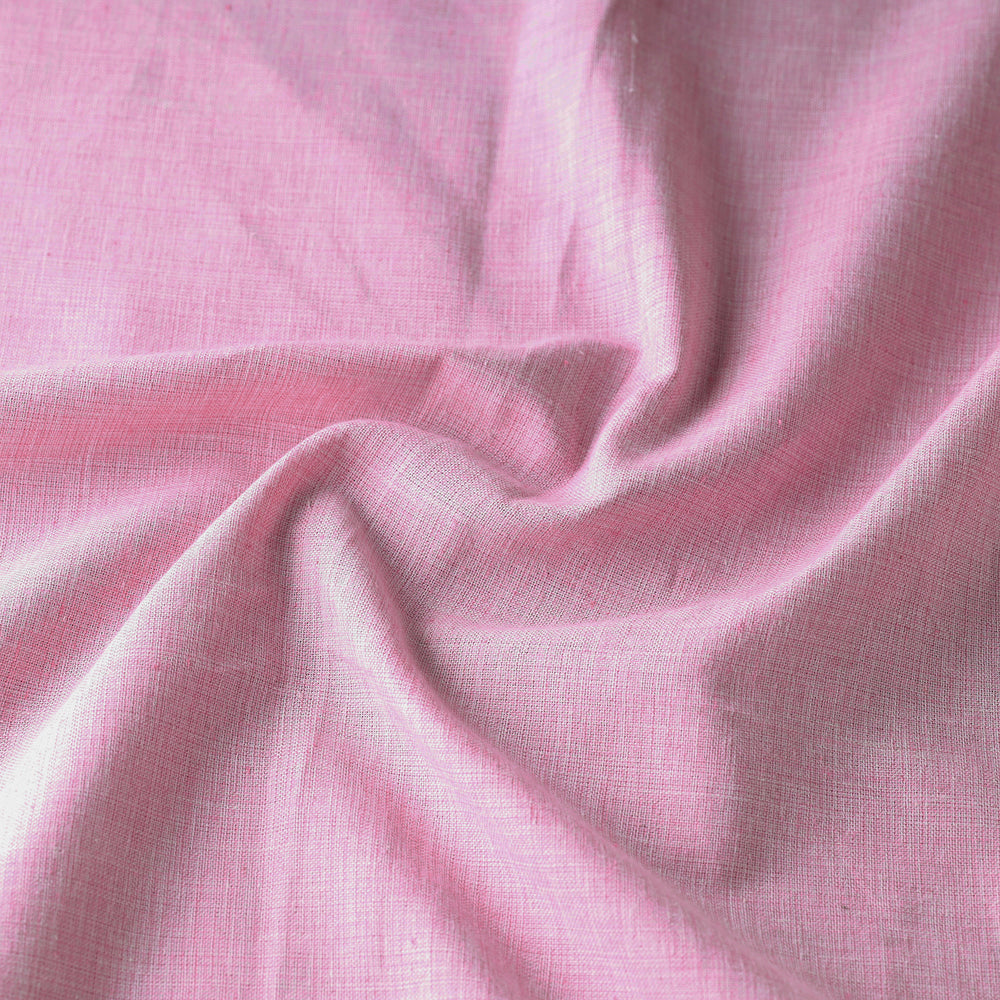 Baby Pink Texture Prewashed Plain Dyed Cotton Fabric