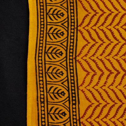 Yellow - Bagh Hand Block Printed Cotton Fabric