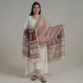  Natural Dyed Hand Block Print Chanderi Silk Bagh Dupatta
