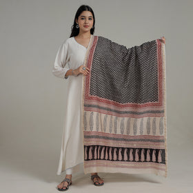 Buy Natural Dyed Hand Block Print Chanderi Silk Bagh Dupatta