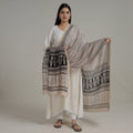  Natural Dyed Hand Block Print Chanderi Silk Bagh Dupatta