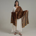Buy Natural Dyed Hand Block Print Chanderi Silk Bagh Dupatta
