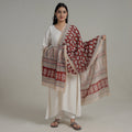  Natural Dyed Hand Block Print Chanderi Silk Bagh Dupatta