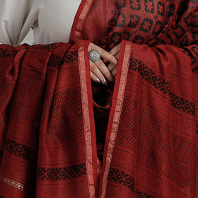 Buy Natural Dyed Hand Block Print Chanderi Silk Bagh Dupatta