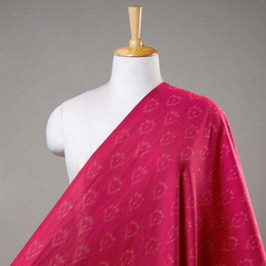 Pink - Pochampally Double Ikat Handloom Cotton Fabric