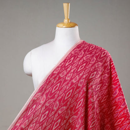 Intense Hot Pink Pochampally Double Ikat Handloom Cotton Fabric