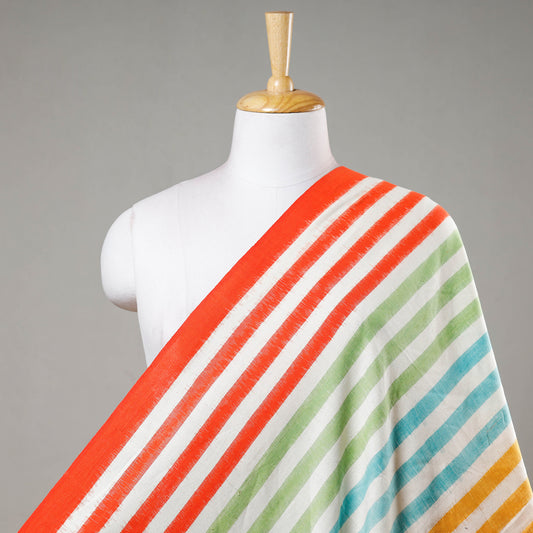 Multicolor - Tetrad Colours Pochampally Double Ikat Handloom Cotton Fabric