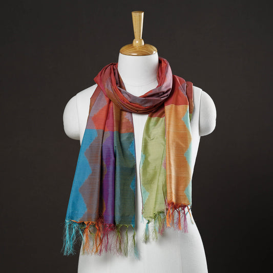 Multicolor - Pochampally Ikat Handloom Silk Cotton Stole