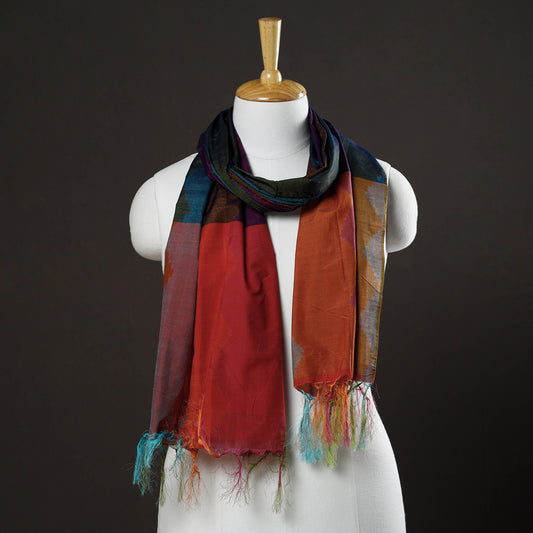 Multicolor - Pochampally Ikat Handloom Silk Cotton Stole