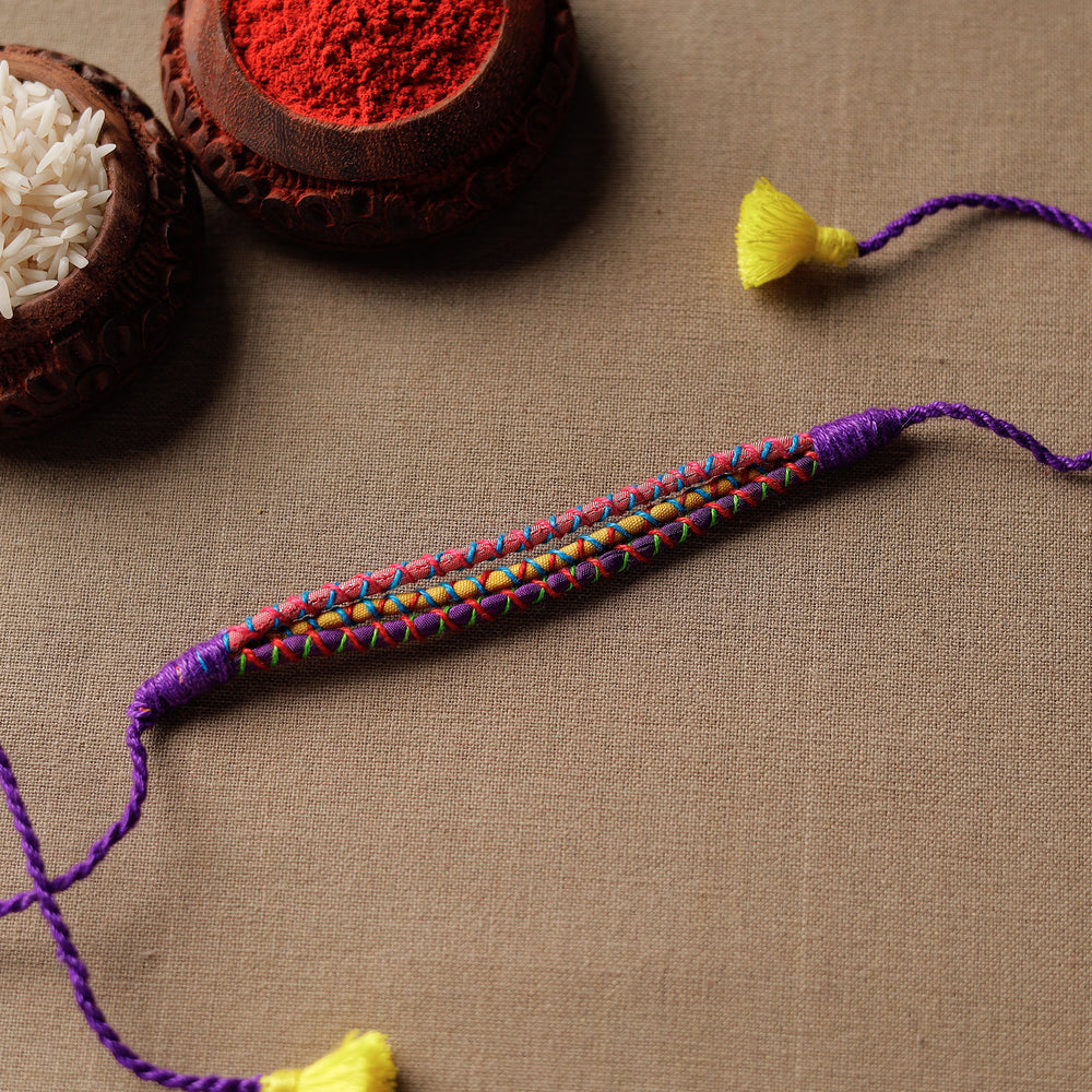 thread work rakhi 