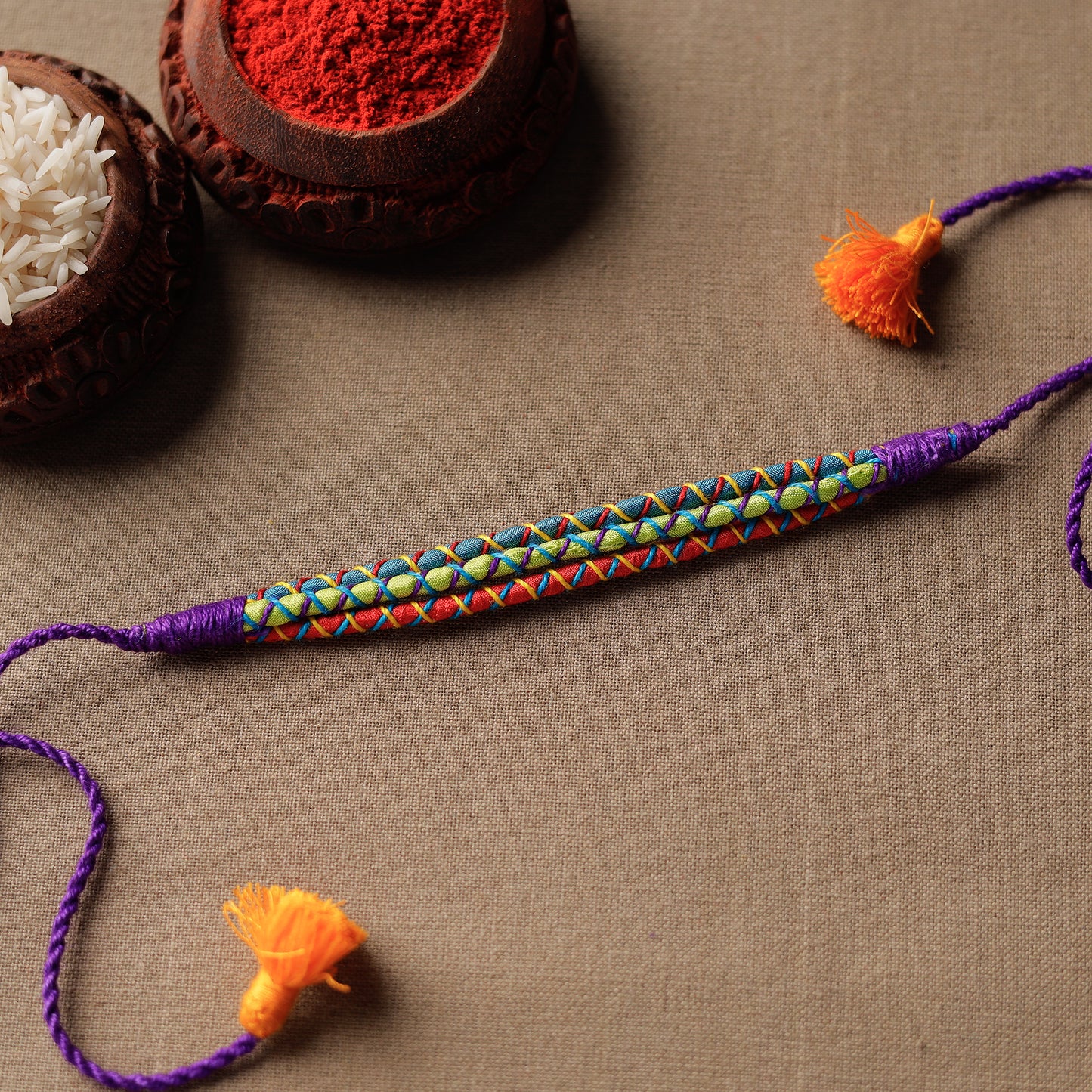 Handmade Thread Work Rakhi by Jugaad 37